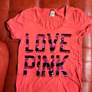 Victoria's Secret Pink sequined t-shirt sz. M